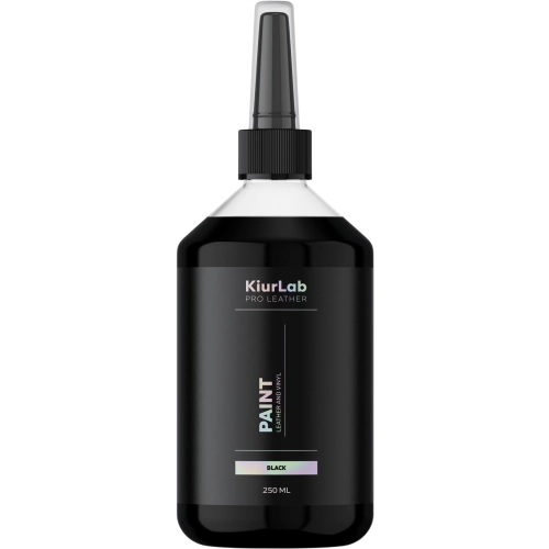 KIURLAB PRO LEATHER AND VINYL PAINT BLACK 250ml czarna farba do skóry